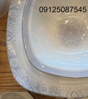 سرویس غذاخوری 27 پارچه چینی زرین ایران مدل کواترو ادلین توسی