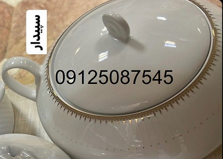سوپخوری دردار چینی زرین مدل ایتالیااف طرح سپیدار