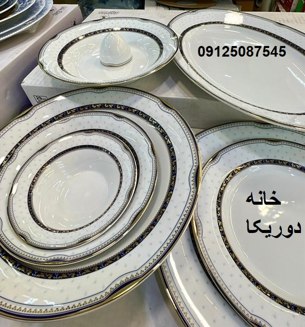 سرویس غذاخوری پرشیا سورمه ای6 نفره 35 پارچه چینی زرین ایران سری شهرزاد