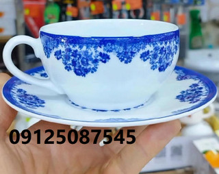 ست فنجان و نعلبکی لته کاپوچینوی چینی زرین مدل فلورانس