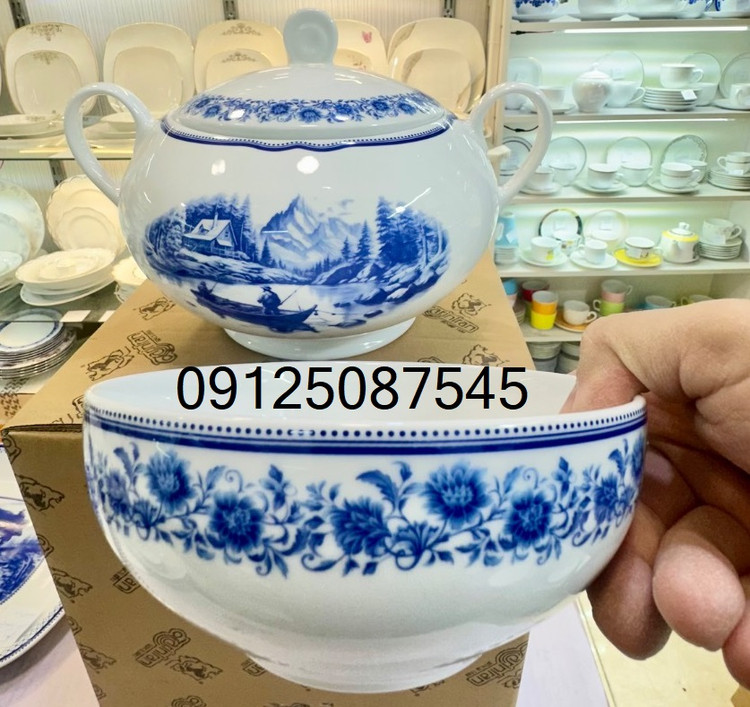 سرویس 8 پارچه سوپخوری چینی زرین مدل ایتالیااف طرح جدید سن پترزبورگ