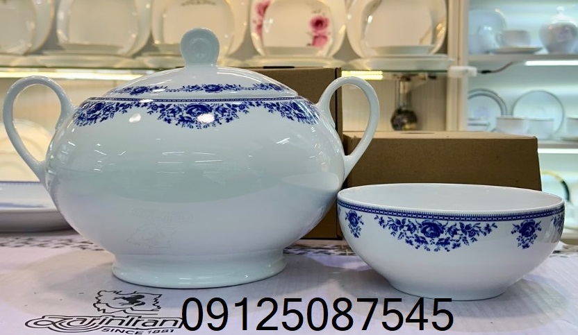 سرویس 8 پارچه سوپخوری چینی زرین مدل ایتالیااف طرح جدید فلورنتینو