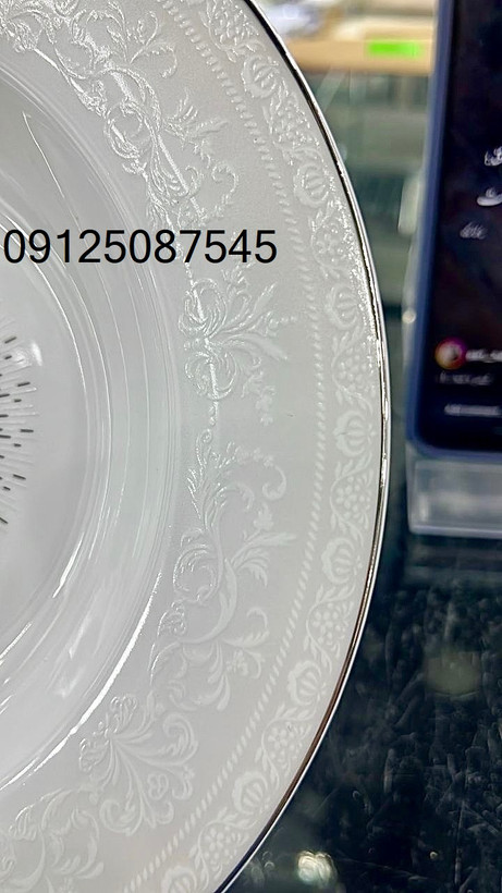 سرویس غذاخوری مدل مهرانا پلاتینی 28 پارچه چینی زرین ایران سری ایتالیا اف جدید