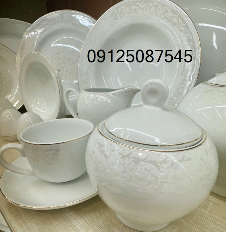 سرویس کامل غذاخوری و چایخوری 12 نفره سیلوان 102 پارچه چینی زرین مدل ایتالیااف جدید