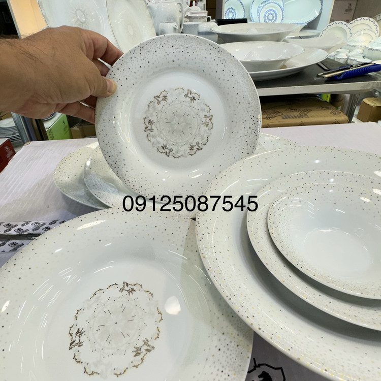 سرویس 6 نفره مدل گلدن گلکسی جدید 35پارچه چینی زرین پیکره شهرزاد