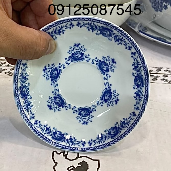 نعلبکی زیر استکانی فلورنتینو طرح جدید چینی زرین بسته 6 عددی