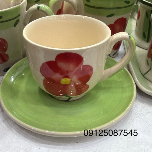 فنجان نعلبکی بزرگ دوریکا طرح شقایق