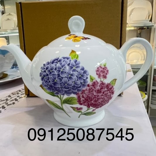 قوری چینی زرین ایران مدل روژ پیکره ایتالیااف