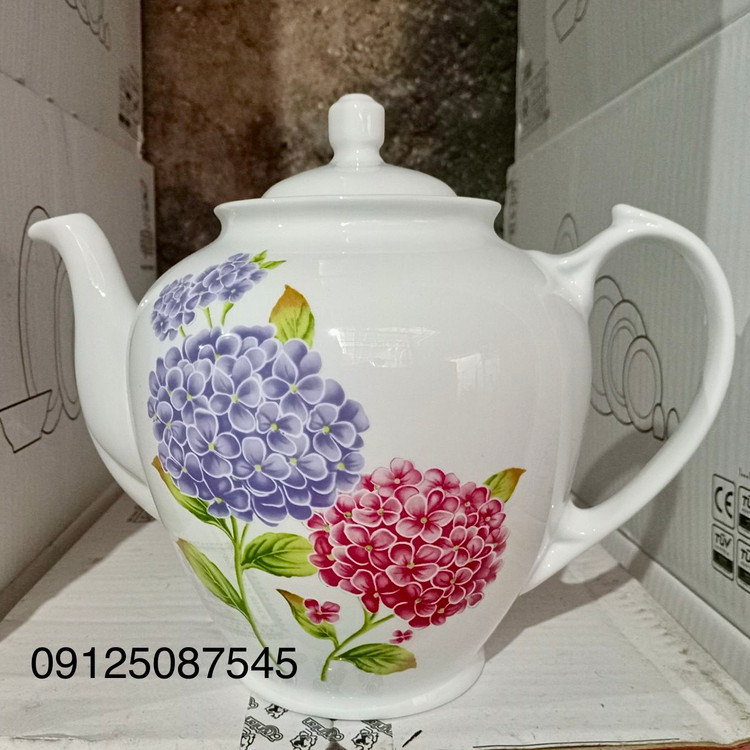 قوری چینی زرین ایران مدل روژ پیکره ایتالیااف