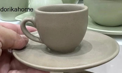 فنجان نعلبکی قهوه خوری طرح مات پاستلی