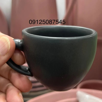 فنجان نعلبکی قهوه خوری طرح مات پاستلی
