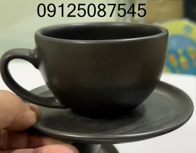 فنجان نعلبکی چایخوری دوریکا طرح مات پاستلی