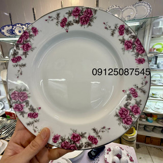پلوخوری گلسرخی آران چینی زرین ایران پیکره ایتالیا اف بسته ۶عددی