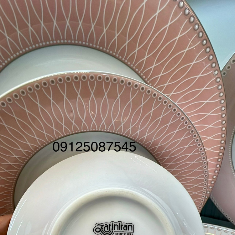 سرویس 108 پارچه زانتی صورتی چینی زرین پیکره شهرزاد