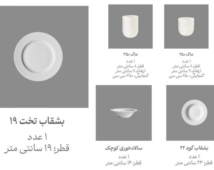 سرویس غذاخوری 5 پارچه کودک چینی زرین طرح کیتی