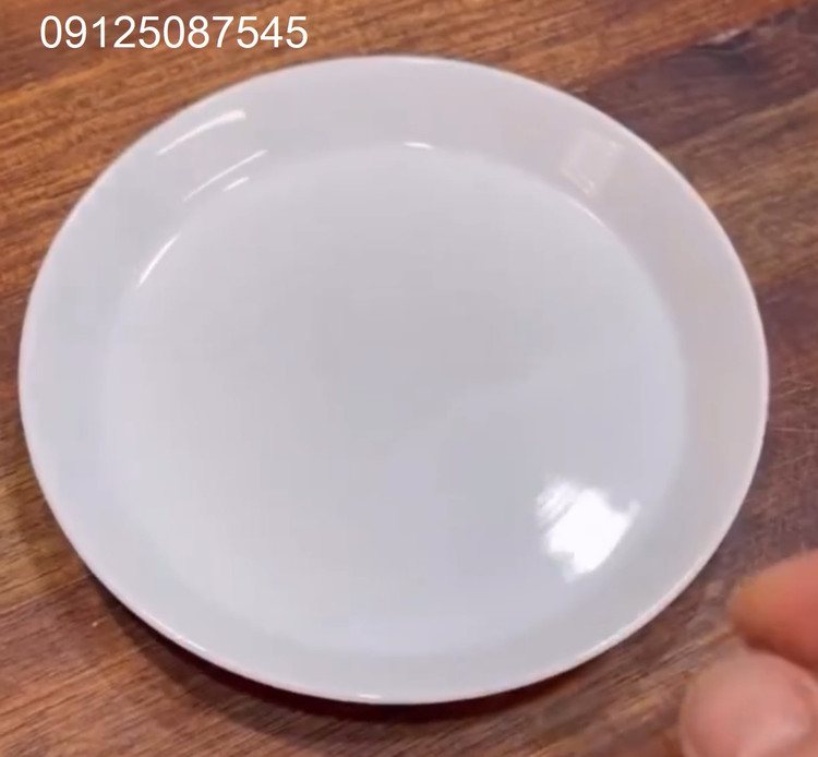 پیشدستی کیک خوری سفید سری زی فرم اس چینی زرین بسته 6 عددی