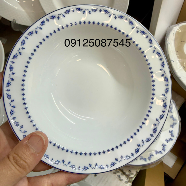 کاسه ماست فرانسیس سورمه ای چینی زرین بسته ۵عددی
