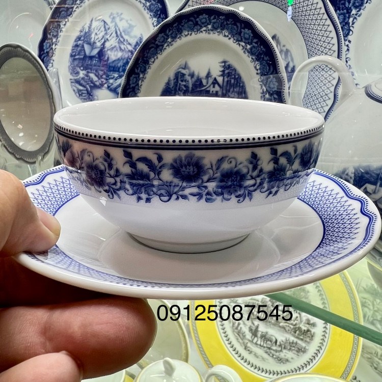 سرویس پیاله زیرپیاله چینی زرین سری ایتالیا اف مدل جدید سن پترزبورگ 1۲پارچه