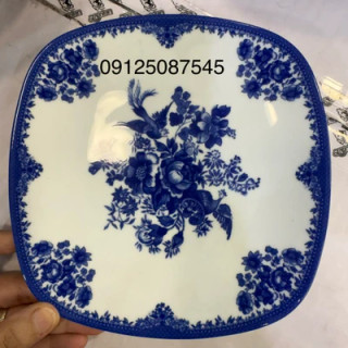 پیشدستی میوه خوری فلورانس مربعی کواترو چینی زرین بسته 6عددی