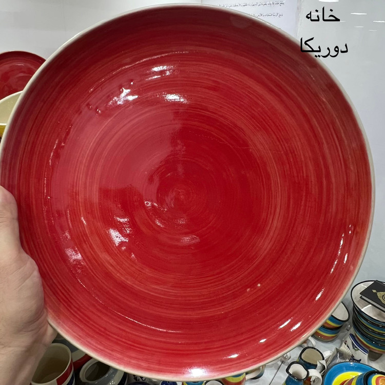 دیس گرد رنگی دوریکا طرح تکرنگ
